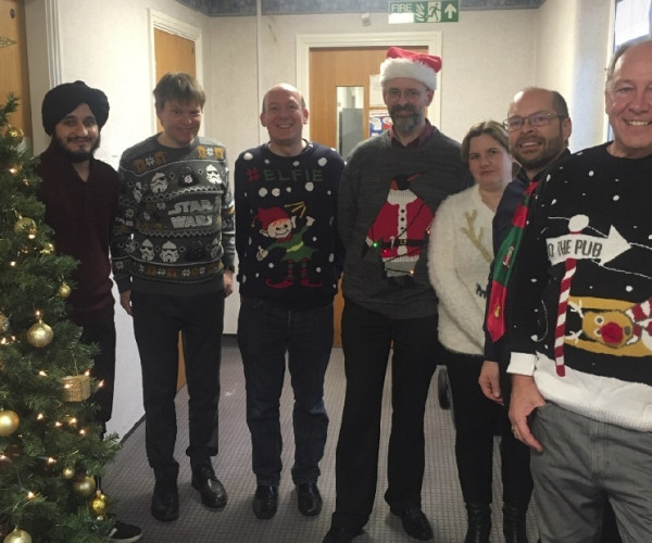 Image of Audit Yorkshire Team in Christmas Jumpers